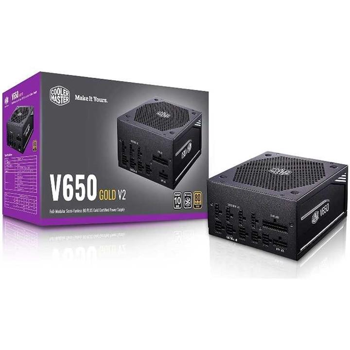 پاور کولرمستر ونگارد 650 وات گلد وی 2 فول ماژولار Power Cooler Master Vanguard 650W Gold V2 Full Modular